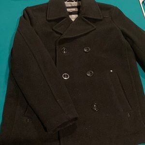 Kenneth Cole reaction, size small, black dress coat/pea coat